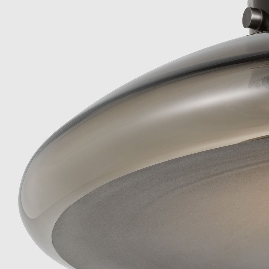 Visual Comfort Modern Morgan 1 Light 22" Pendant, Bronze/Smoke