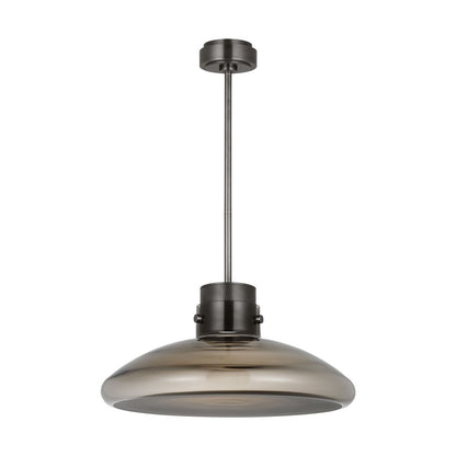 Visual Comfort Modern Morgan 1 Light 22" Pendant, Bronze/Smoke