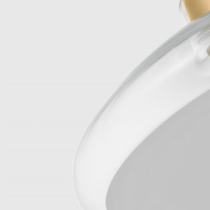 Visual Comfort Modern Morgan 1Lt 22" Pendant, Brass/Clear Glass