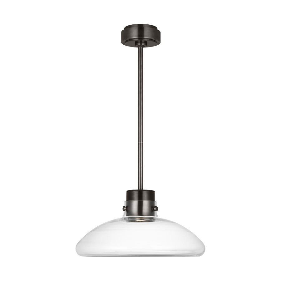 Visual Comfort Modern Morgan 1 Light 16" Pendant, Bronze/Clear - AKPD594WDBBZCE