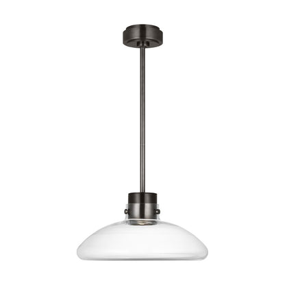Visual Comfort Modern Morgan 1 Light 16" Pendant, Bronze/Clear - AKPD594WDBBZCE