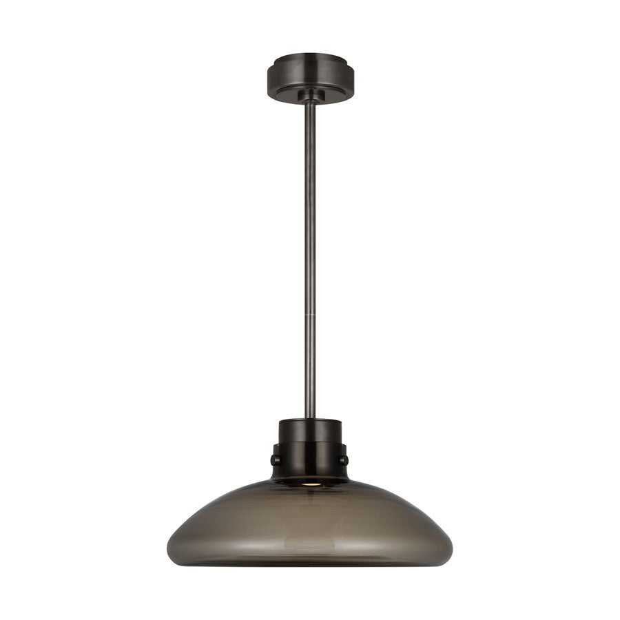 Visual Comfort Modern Morgan 1 Light 16" Pendant, Bronze/Smoke - AKPD594WDBBZSM