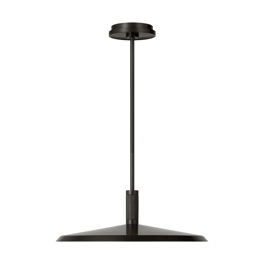 Visual Comfort Modern Saucer Direct 1 Light 18" Pendant, Bronze - AKPD682WDBZ