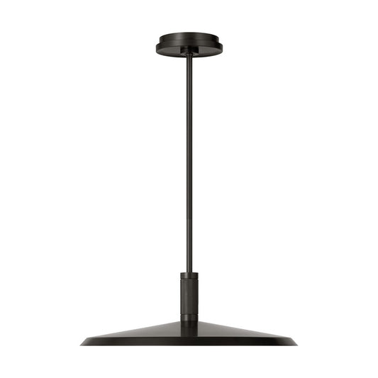 Visual Comfort Modern Saucer Direct 1 Light 18" Pendant, Bronze - AKPD682WDBZ