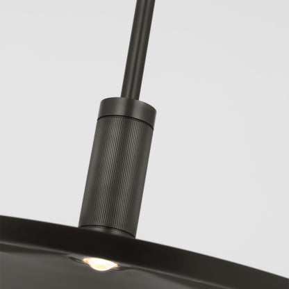 Visual Comfort Modern Saucer Direct 1Lt 18" Pendant, BZ/Brass