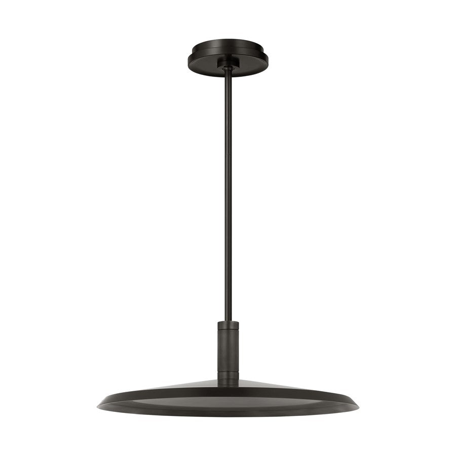 Visual Comfort Modern Saucer Direct 1Lt 18" Pendant, BZ/Brass