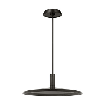 Visual Comfort Modern Saucer Direct 1Lt 18" Pendant, BZ/Brass