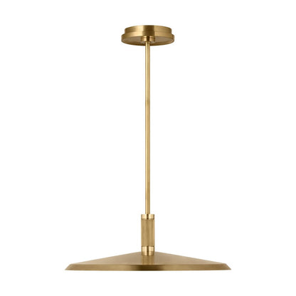 Visual Comfort Modern Saucer Direct 1 Light 18" Pendant, Brass - AKPD682WDHAB