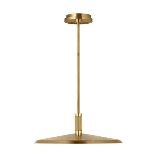 Visual Comfort Modern Saucer Direct 1 Light 18" Pendant, Brass - AKPD682WDHAB