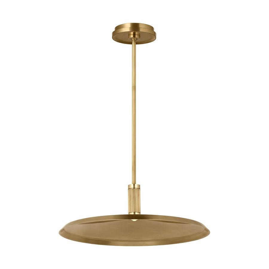 Visual Comfort Modern Saucer Direct 1 Light 18" Pendant, Brass