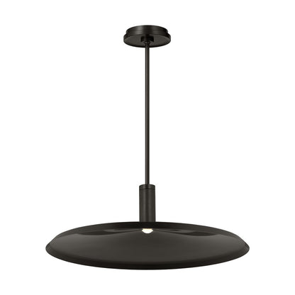 Visual Comfort Modern Saucer Direct 1 Light 24" Pendant, Bronze