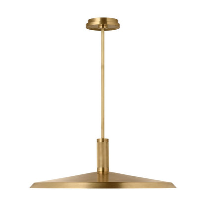 Visual Comfort Modern Saucer Direct 1 Light 24" Pendant, Brass - AKPD683WDHAB