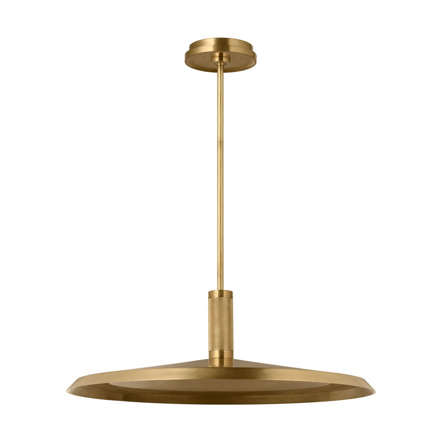 Visual Comfort Modern Saucer Direct 1 Light 24" Pendant, Brass