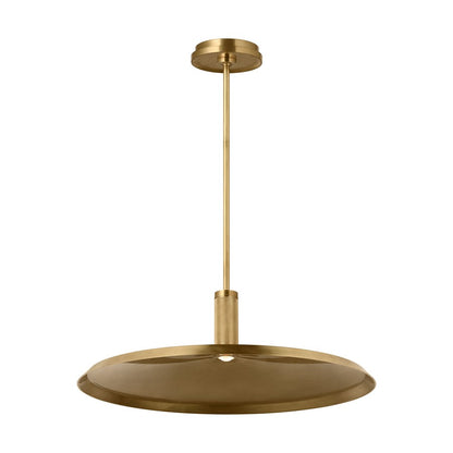 Visual Comfort Modern Saucer Direct 1 Light 24" Pendant, Brass