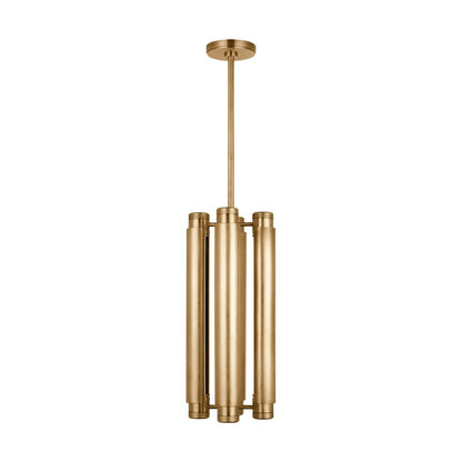 Visual Comfort Modern Capa 4 Light 10.5" Pendant, Brass