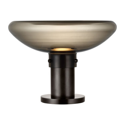 Visual Comfort Modern Morgan 1 Light 16" Table Lamp, BZ/Smoke - AKTB681WDBBZSM