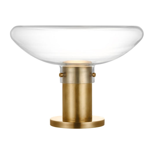 Visual Comfort Modern Morgan 1Lt 16" Table Lamp, Brass/Clear - AKTB681WDHABCE