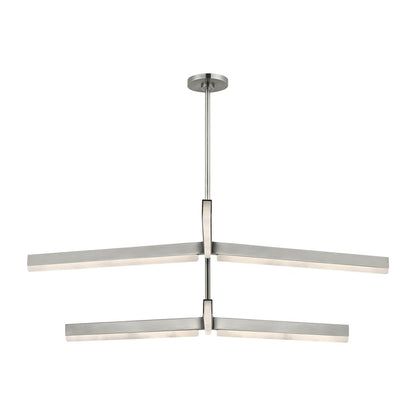 Visual Comfort Modern Linea 6 Light 56" Chandelier, NK - KWCH70427ANALB