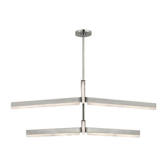 Visual Comfort Modern Linea 6 Light 56" Chandelier, NK - KWCH70427ANALB