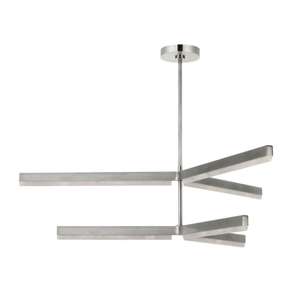 Visual Comfort Modern Linea 6 Light 56" Chandelier, NK