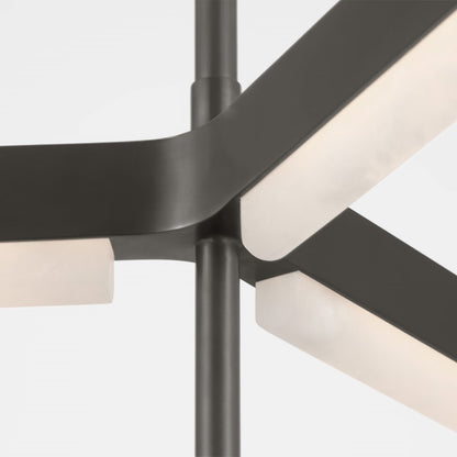 Visual Comfort Modern Linea 6 Light 56" Chandelier, Bronze