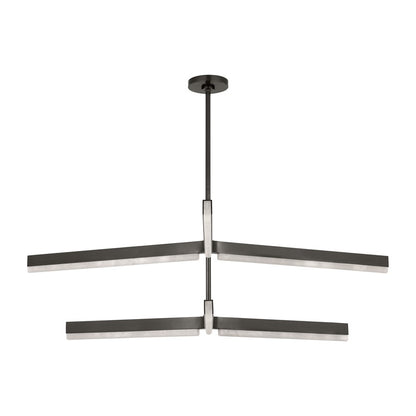 Visual Comfort Modern Linea 6 Light 56" Chandelier, Bronze