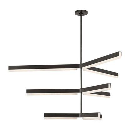 Visual Comfort Modern Linea 9 Light 56" Chandelier, Bronze