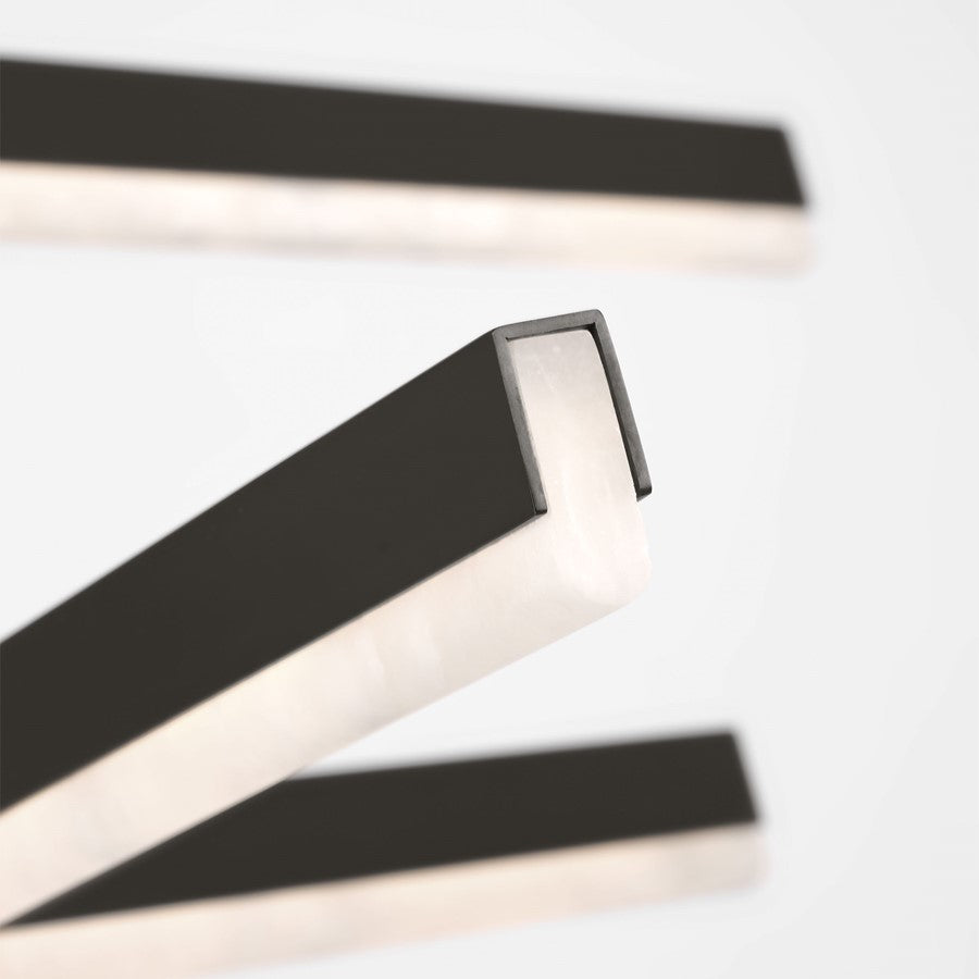 Visual Comfort Modern Linea 9 Light 56" Chandelier, Bronze