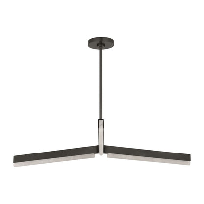 Visual Comfort Modern Linea 3 Light 42" Chandelier, Bronze