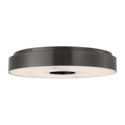 Visual Comfort Modern Wyllis 1 Light 18" Flush Mount, Bronze
