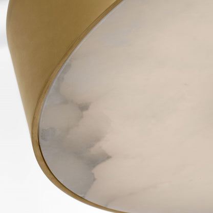 Visual Comfort Modern Wyllis 1 Light 12" Flush Mount, Brass