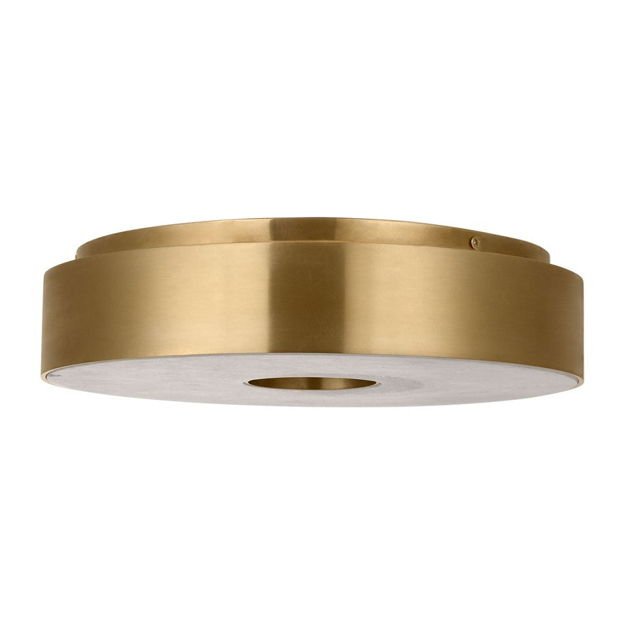 Visual Comfort Modern Wyllis 1 Light 12" Flush Mount, Brass