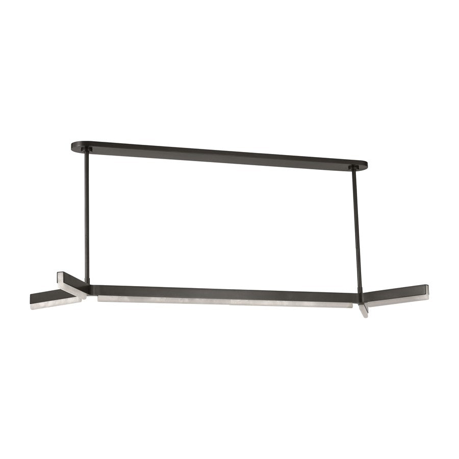 Visual Comfort Modern Linea 5 Light 54.6" Chandelier, Bronze