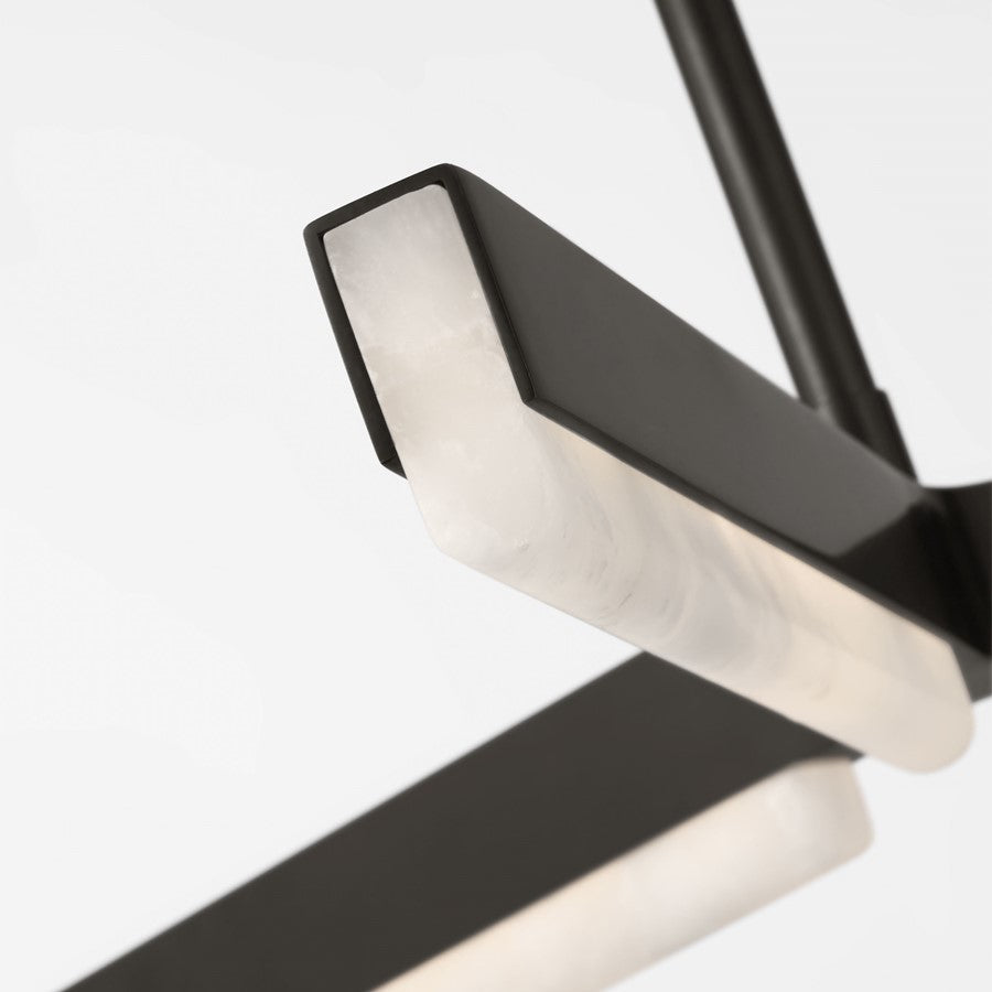 Visual Comfort Modern Linea 5 Light 54.6" Chandelier, Bronze