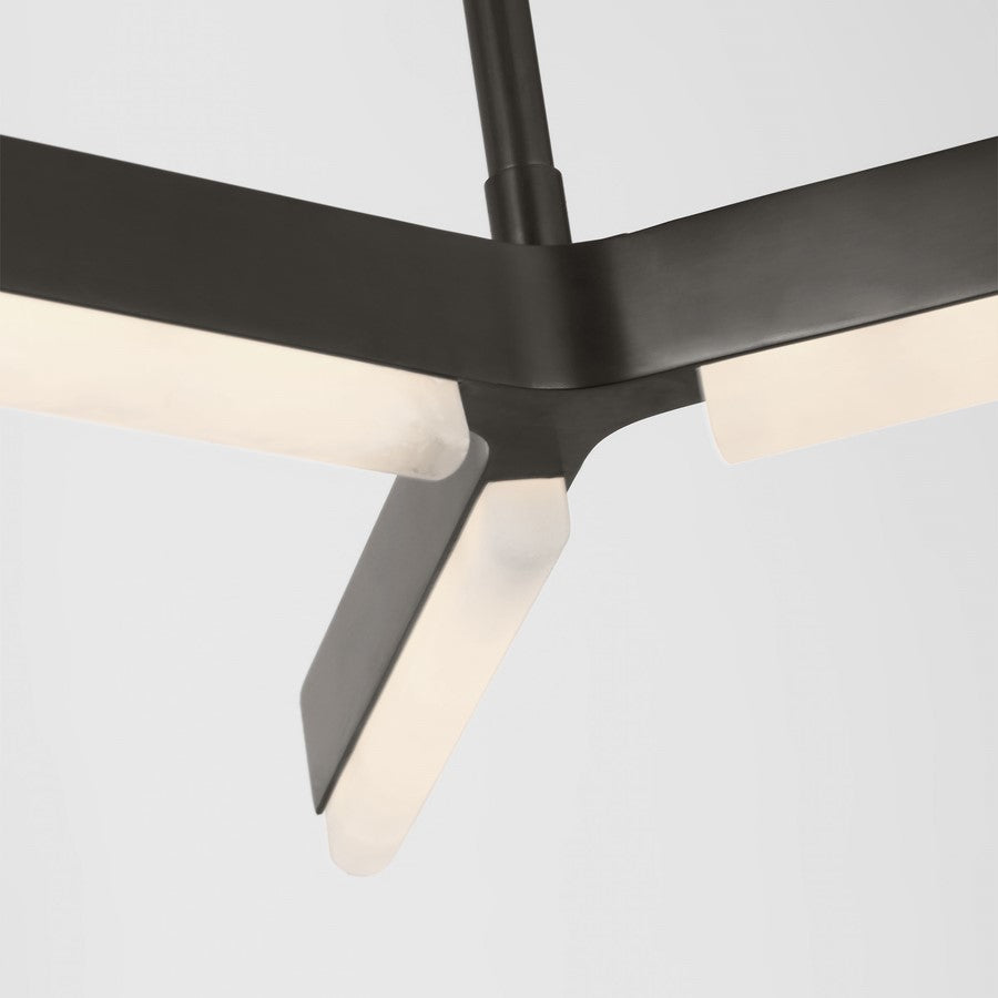 Visual Comfort Modern Linea 5 Light 54.6" Chandelier, Bronze