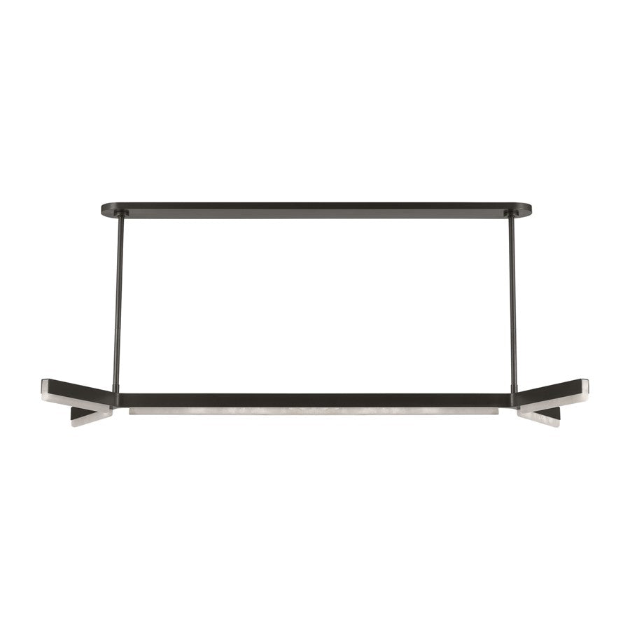 Visual Comfort Modern Linea 5 Light 54.6" Chandelier, Bronze