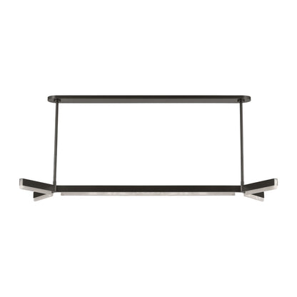 Visual Comfort Modern Linea 5 Light 54.6" Chandelier, Bronze