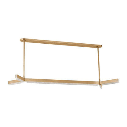 Visual Comfort Modern Linea 5 Light 54.6" Chandelier, Brass