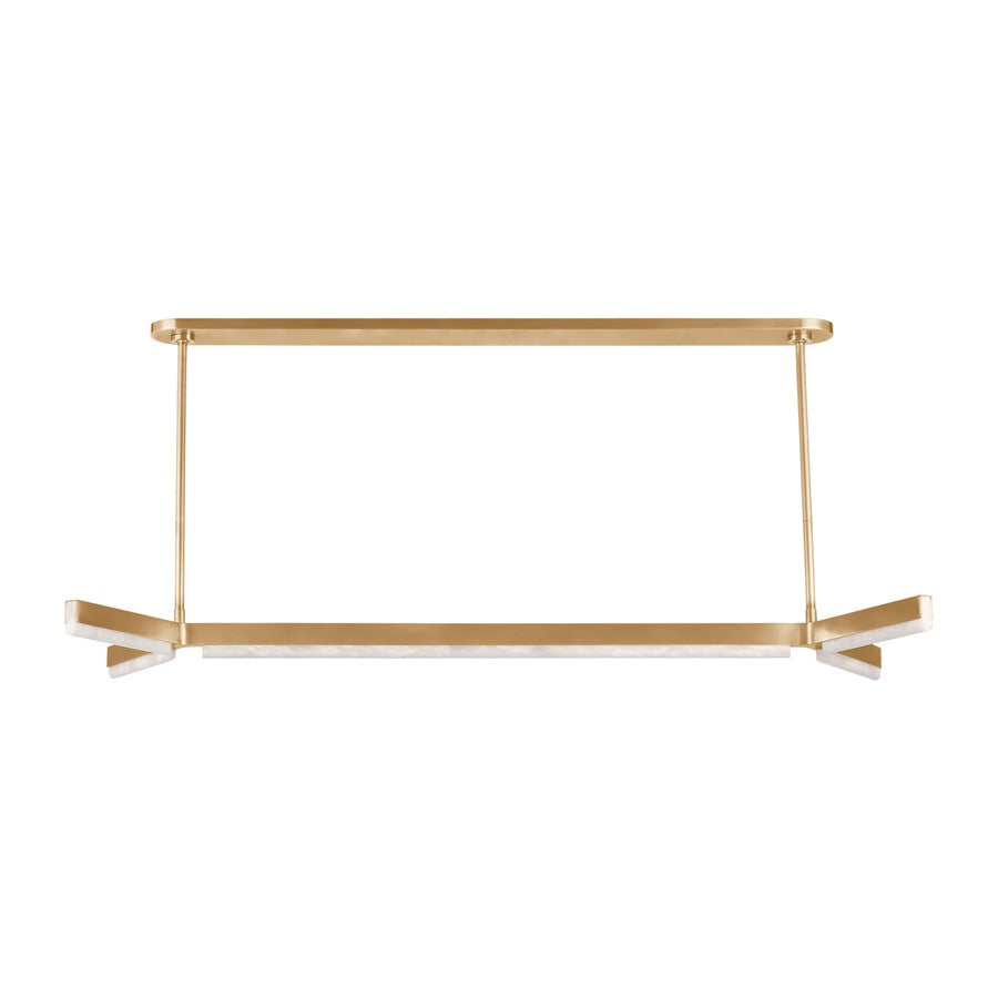 Visual Comfort Modern Linea 5 Light 54.6" Chandelier, Brass