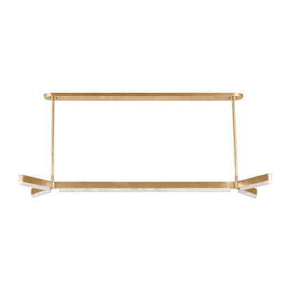 Visual Comfort Modern Linea 5 Light 54.6" Chandelier, Brass