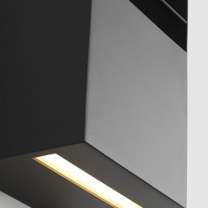 Visual Comfort Modern Lamel 5.5" Outdoor Wall Lantern, Outdoor BK