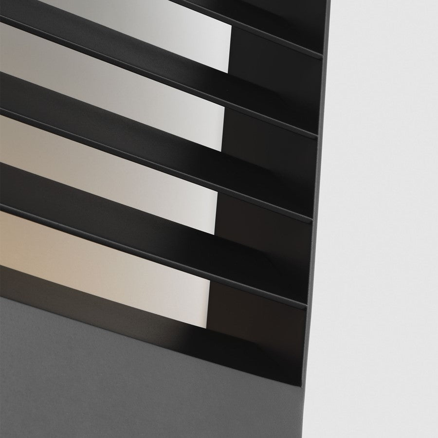 Visual Comfort Modern Lamel 5.5" Outdoor Wall Lantern, Outdoor BK