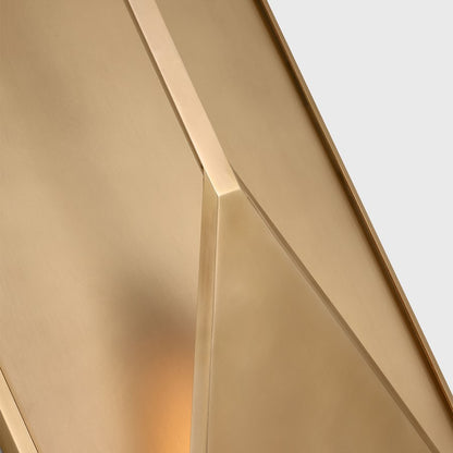 Visual Comfort Modern Punto 10" Outdoor Wall Lantern, Brass