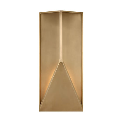 Visual Comfort Modern Punto 10" Outdoor Wall Lantern, Brass