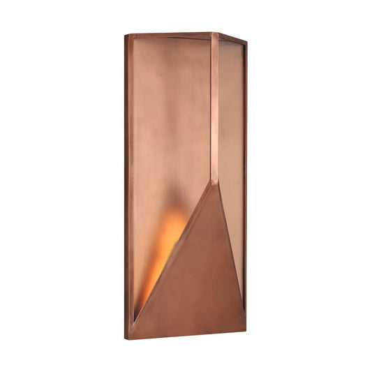 Visual Comfort Modern Punto 10" Outdoor Wall Lantern, Copper - KWOWS69127NCCG