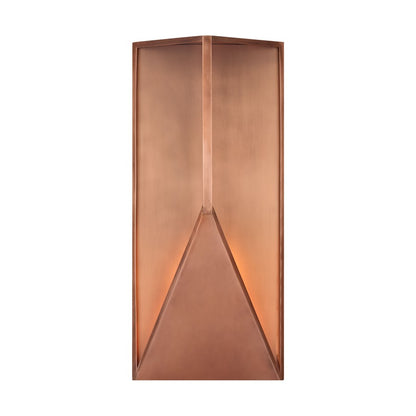 Visual Comfort Modern Punto 10" Outdoor Wall Lantern, Copper