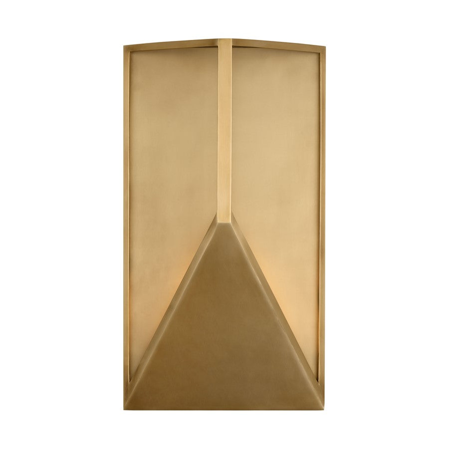 Visual Comfort Modern Punto 1Lt 9" Outdoor Wall Lantern, Brass
