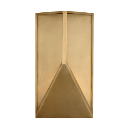 Visual Comfort Modern Punto 1Lt 9" Outdoor Wall Lantern, Brass