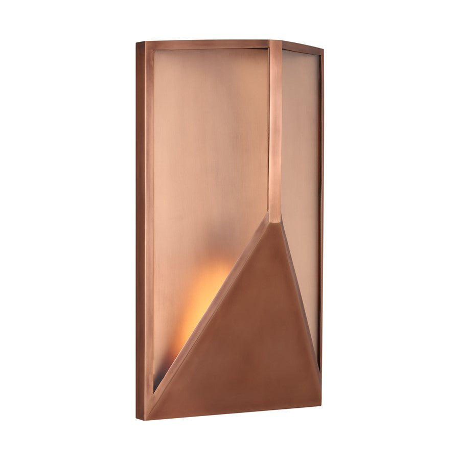 Visual Comfort Modern Punto 9" Outdoor Wall Lantern, Copper - KWOWS69227NCCG