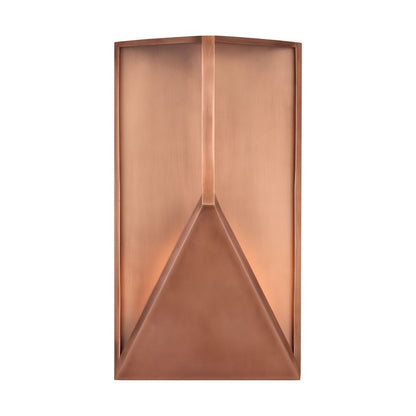 Visual Comfort Modern Punto 9" Outdoor Wall Lantern, Copper